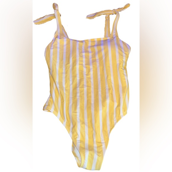 Kona Sol Other - Kona Sol Striped Square Neck One Piece Swimsuit (Large)